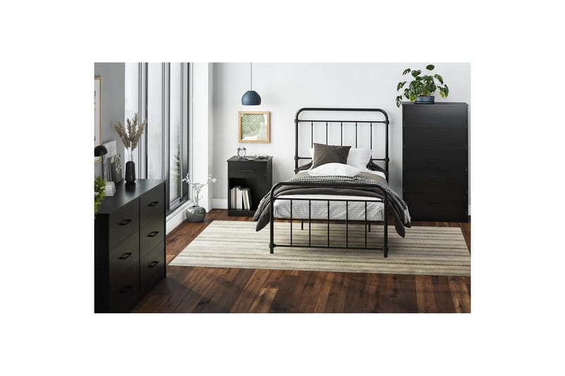 Kommode BrEZ 71x40x126 cm, Svart eik - 71x40x126 cm, Svart eik - Oppbevaring - Oppbevaringsmøbler - Kommode