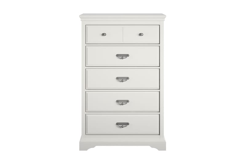 Bristol Kommode 88x49 cm 5 Skuffer Hvit - Dorel Home - Oppbevaring - Oppbevaringsmøbler - Kommode - Entrekommode