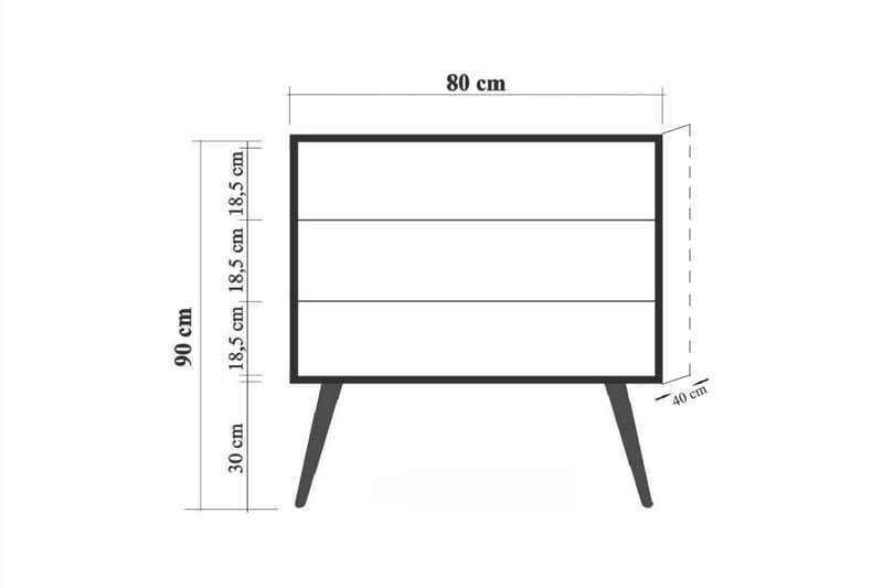 Brokind Kommode 90 cm - Brun - Gangoppbevaring - Entrekommode - Kommode