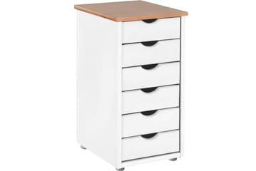Brottkar Kommode 39x34 cm 6 Skuffer - Hvit - Oppbevaring - Oppbevaringsmøbler - Kommode - Entrekommode