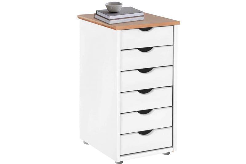 Brottkar Kommode 39x34 cm 6 Skuffer - Hvit - Oppbevaring - Oppbevaringsmøbler - Kommode - Entrekommode