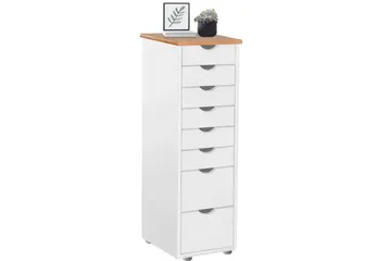 Brottkar Kommode 39x34 cm 8 Skuffer - Hvit - Oppbevaring - Oppbevaringsmøbler - Kommode - Entrekommode