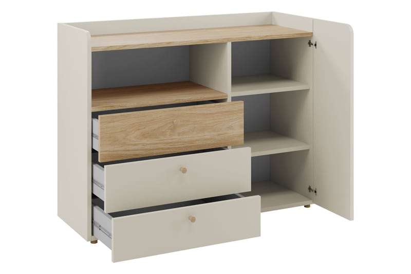 Buhan Kommode 120 cm - Beige / Brun - Oppbevaring - Oppbevaringsmøbler - Kommode