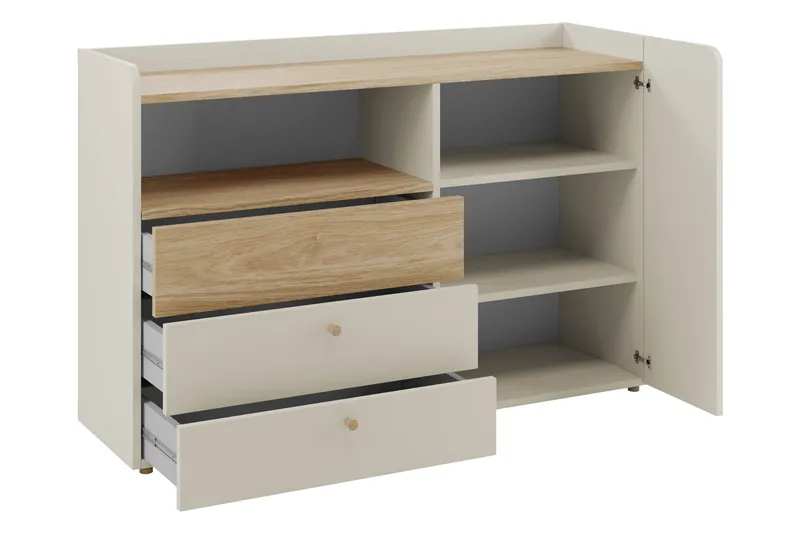 Buhan Kommode 140 cm - Beige / Brun - Oppbevaring - Oppbevaringsmøbler - Kommode