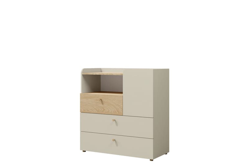 Buhan Kommode 90 cm - Beige / Brun - Oppbevaring - Oppbevaringsmøbler - Kommode - Entrekommode