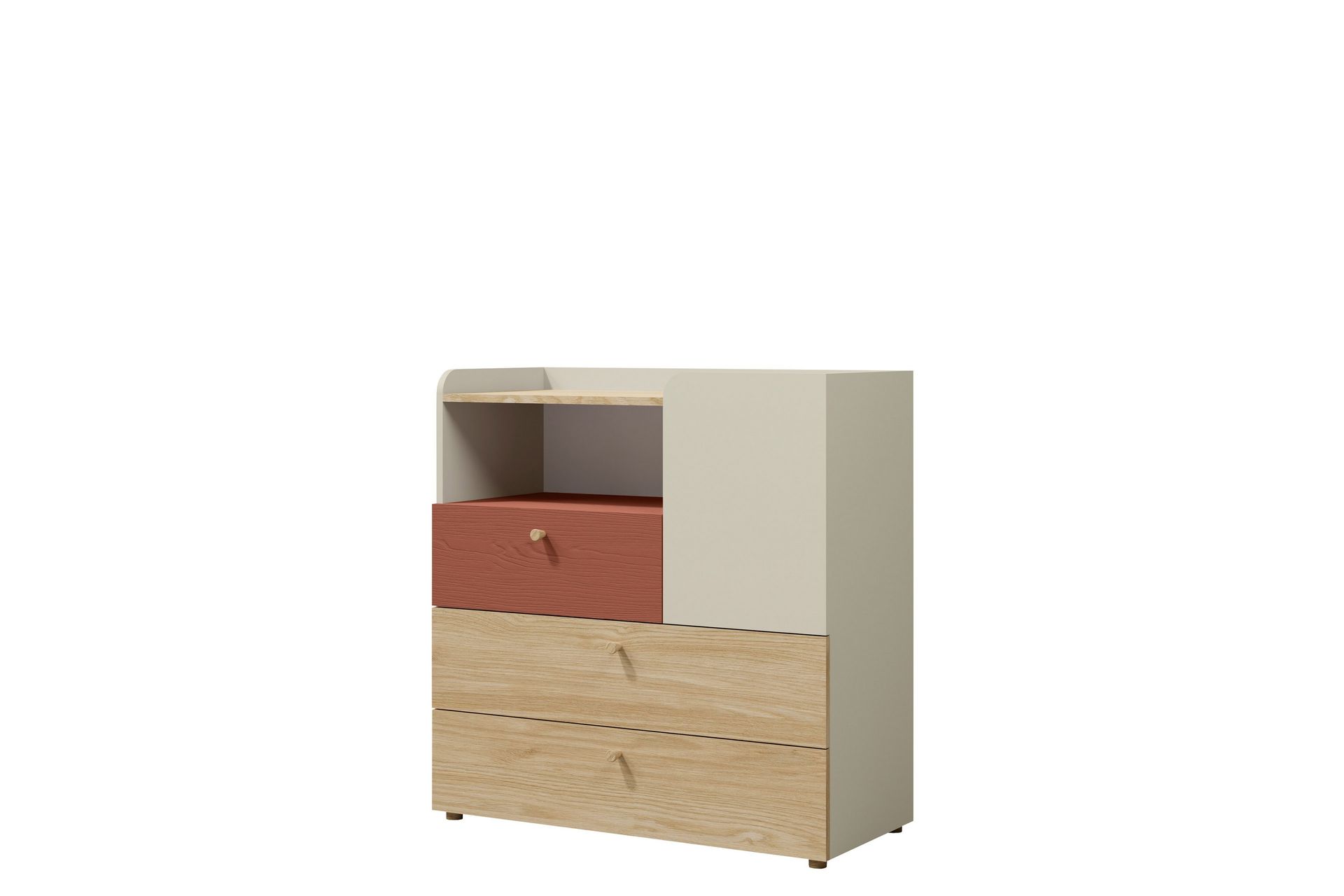 Buhan Kommode 90 cm - Beige / Brun - Oppbevaring - Oppbevaringsmøbler - Kommode - Entrekommode