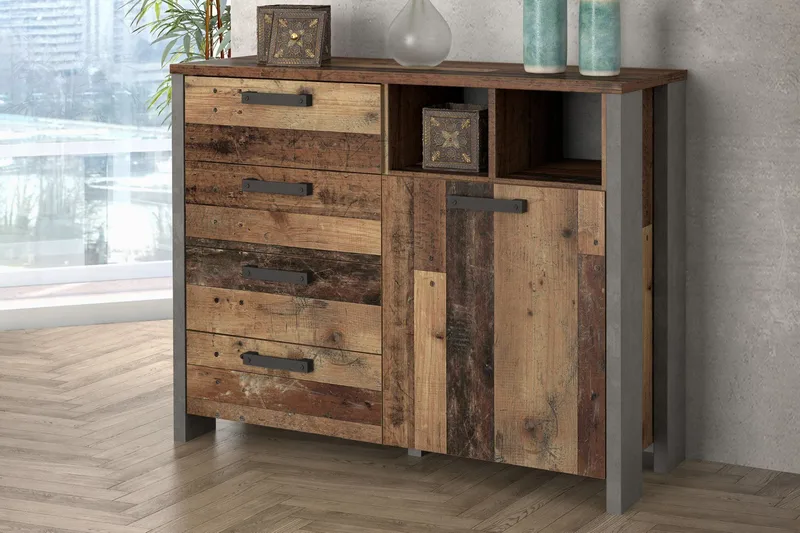 Cadle Kommode 107 cm - Brun/Grå - Oppbevaring - Oppbevaringsmøbler - Kommode