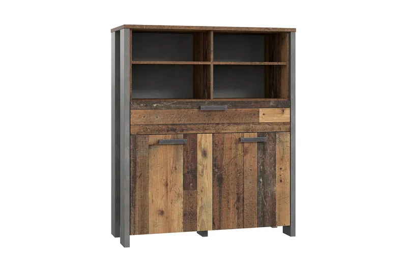 Cadle Kommode 107 cm, Brun/Grå