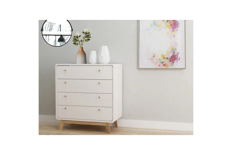 Kommode Cassie Hvit/Hvit - Hvit/Hvit - Oppbevaring - Oppbevaringsmøbler - Kommode - Entrekommode