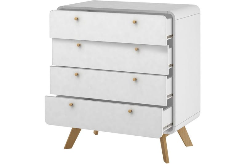 Kommode Cassie Hvit/Hvit - Hvit/Hvit - Oppbevaring - Oppbevaringsmøbler - Kommode - Entrekommode