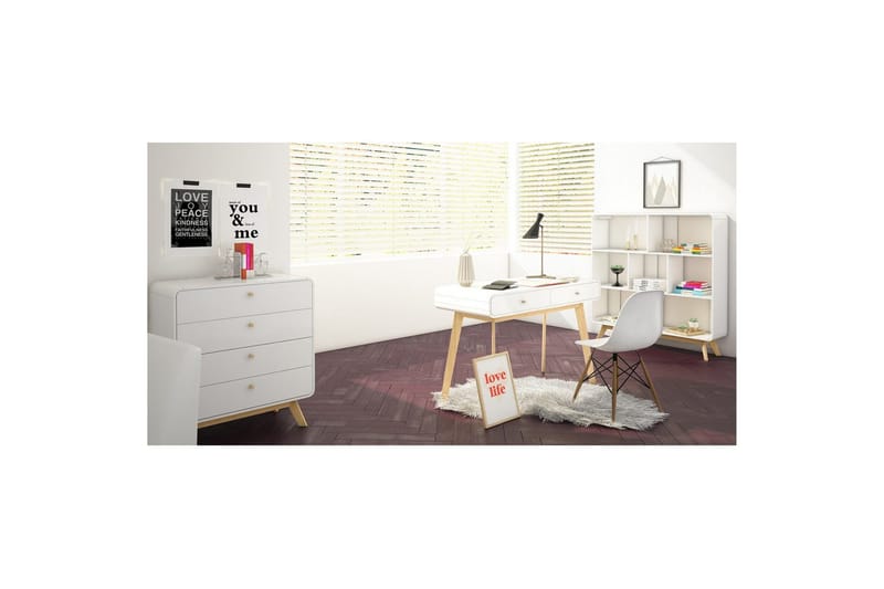 Kommode Cassie Hvit/Hvit - Hvit/Hvit - Oppbevaring - Oppbevaringsmøbler - Kommode - Entrekommode