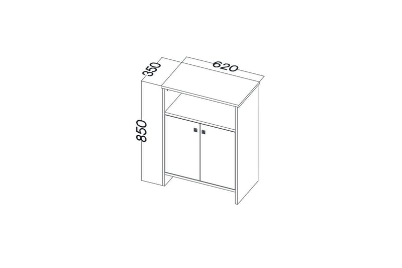 Cladells kommode 62 cm - Hvit - Oppbevaring - Oppbevaringsmøbler - Kommode - Entrekommode