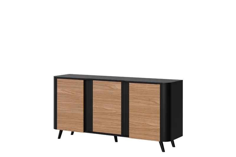 Clement Kommode 151 cm, Svart/Brun