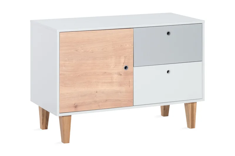 Concept Kommode Hvit / Grå / Natur, VOX