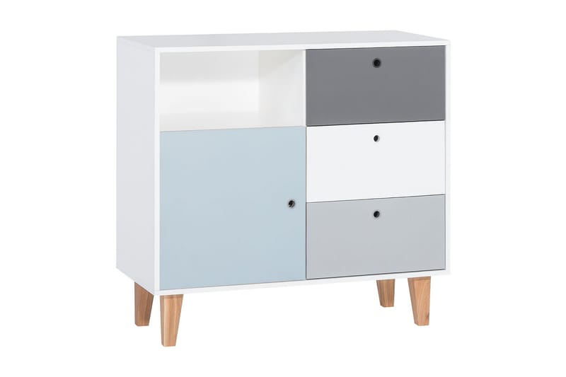 Concept Kommode Hvit / Mørkegrå / Blå, VOX