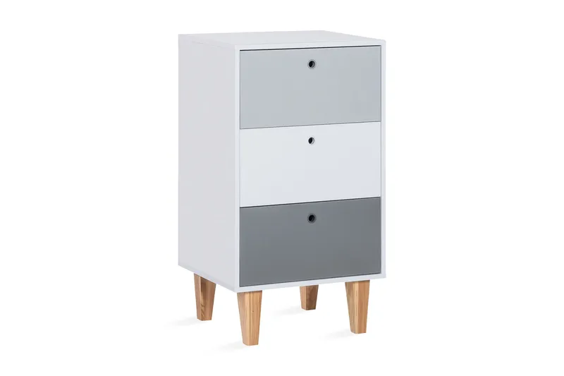 Concept Kommode Hvit / Mørkegrå / Natur - VOX - Oppbevaring - Oppbevaringsmøbler - Kommode
