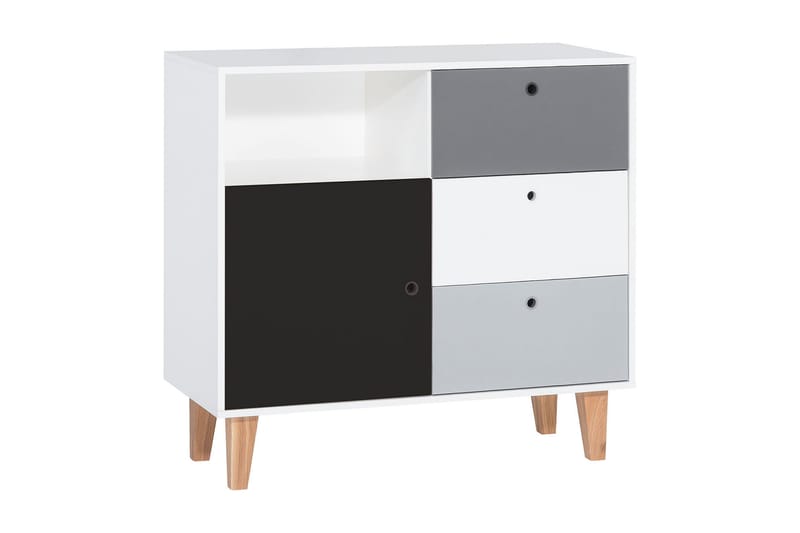 Concept Kommode Hvit / Mørkegrå / Svart, VOX
