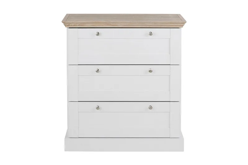 Dareia Kommode 75 cm - Hvit / Brun - Oppbevaring - Oppbevaringsmøbler - Kommode - Entrekommode