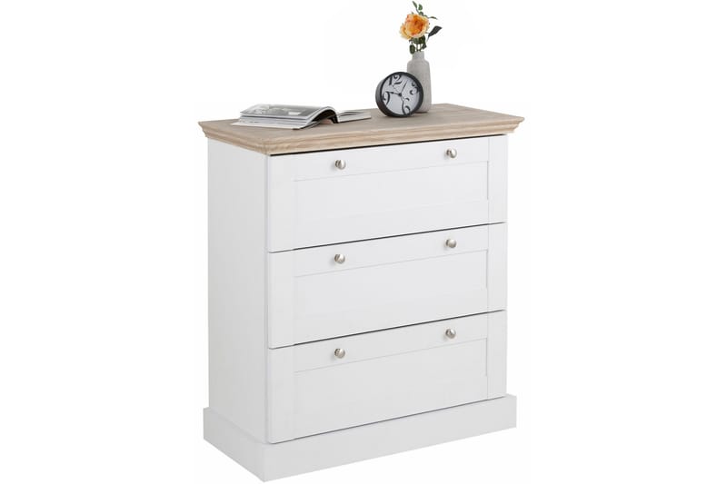 Dareia Kommode 75 cm - Hvit / Brun - Oppbevaring - Oppbevaringsmøbler - Kommode