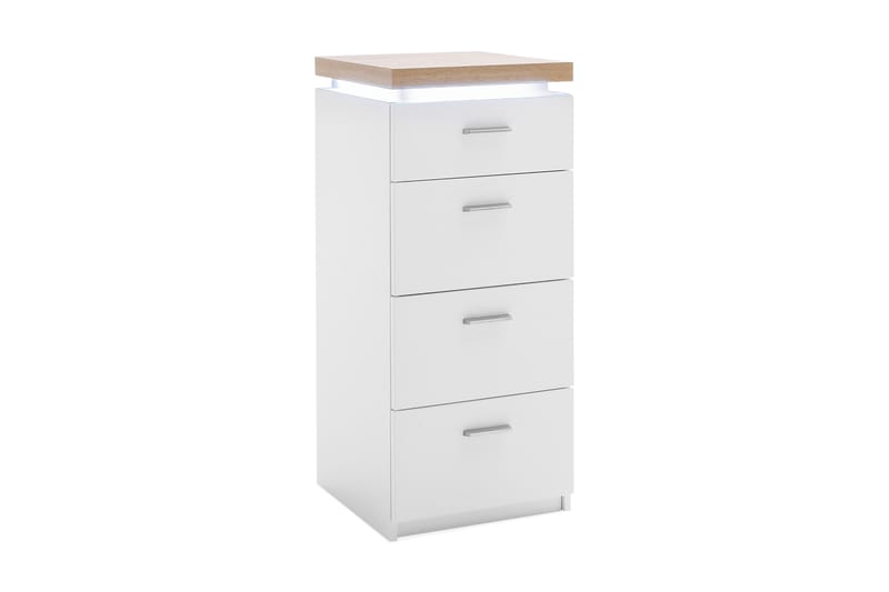 Degaust Kommode 42 cm - Hvit / Eik - Oppbevaring - Oppbevaringsmøbler - Kommode - Entrekommode