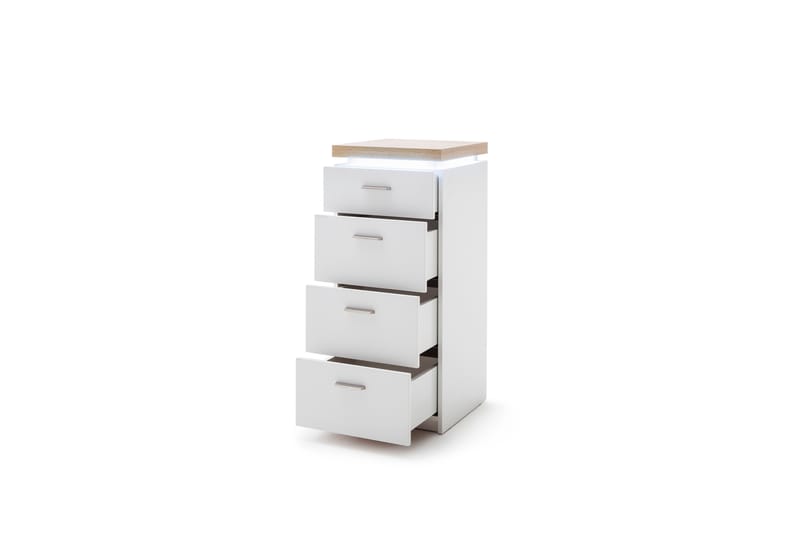 Degaust Kommode 42 cm - Hvit / Eik - Oppbevaring - Oppbevaringsmøbler - Kommode - Entrekommode