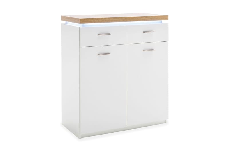 Degaust Kommode 85 cm - Hvit / Eik - Oppbevaring - Oppbevaringsmøbler - Kommode - Entrekommode