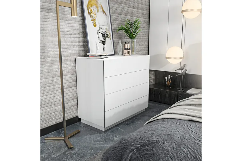 Desgrar Kommode 90x81,6 cm - Hvit - Oppbevaring - Oppbevaringsmøbler - Kommode - Entrekommode