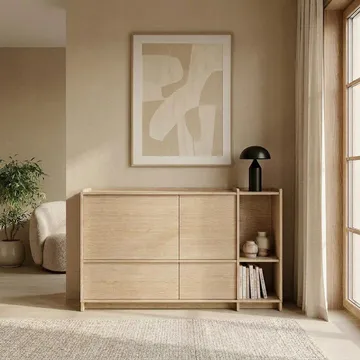 Kommode Deyloris 138 cm - lyst naturtre - Oppbevaring - Oppbevaringsmøbler - Sideboard & skjenker