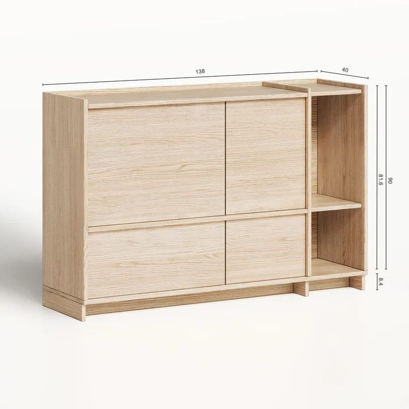 Kommode Deyloris 138 cm - lyst naturtre - Oppbevaring - Oppbevaringsmøbler - Sideboard & skjenker