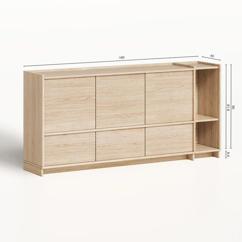 Kommode Deyloris 190 cm - lyst naturtre - Oppbevaring - Oppbevaringsmøbler - Sideboard & skjenker