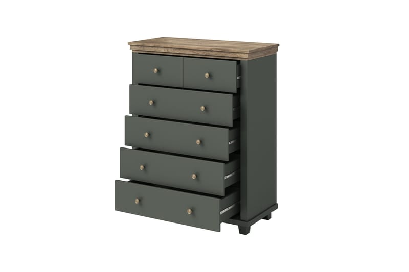 Doade Kommode 171 cm - Grønn|Natur - Oppbevaring - Oppbevaringsmøbler - Kommode - Entrekommode