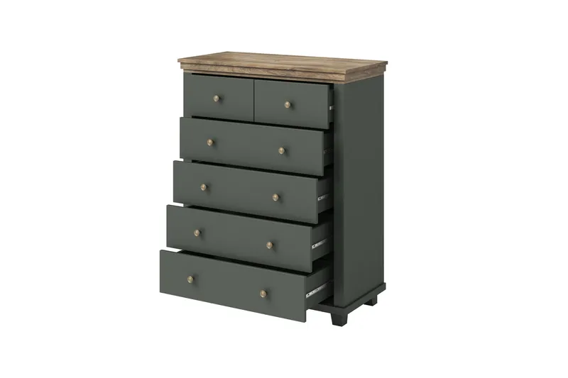 Doade Kommode 171 cm - Grønn|Natur - Oppbevaring - Oppbevaringsmøbler - Kommode - Entrekommode