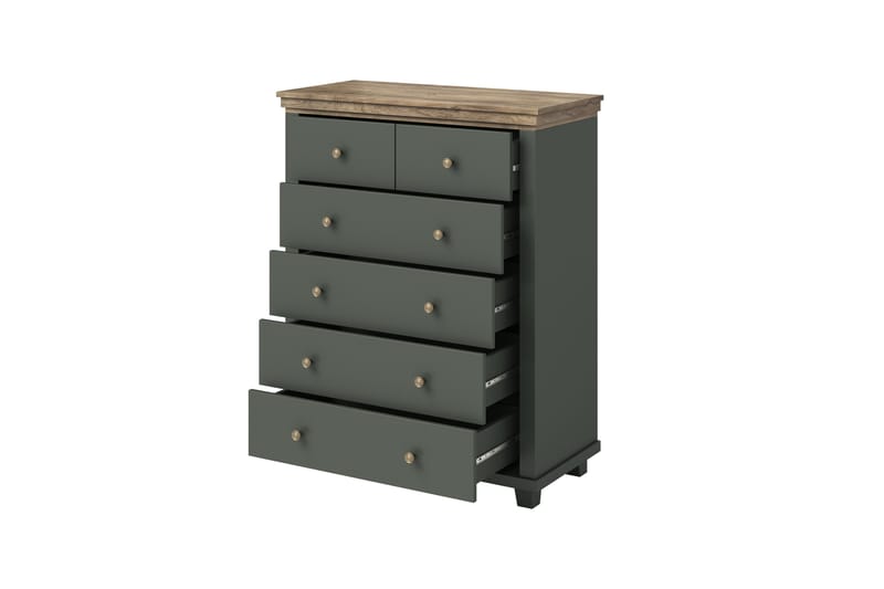 Doade Kommode 211x171 cm - Grønn|Natur - Oppbevaring - Oppbevaringsmøbler - Kommode - Entrekommode