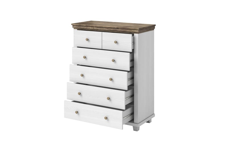 Doade kommode 90x42x112,5 cm - Askegrå/Natur - Oppbevaring - Oppbevaringsmøbler - Kommode - Entrekommode