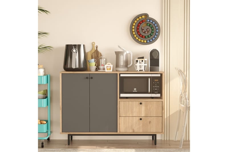 Donae Kommode 120 cm - Eik/Antrasitt - Oppbevaring - Oppbevaringsmøbler - Kommode