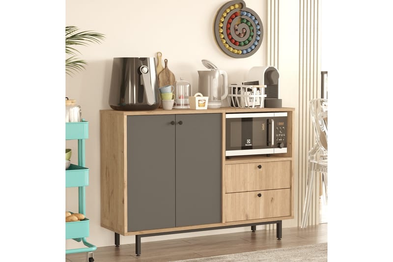 Donae Kommode 120 cm - Eik/Antrasitt - Oppbevaring - Oppbevaringsmøbler - Kommode
