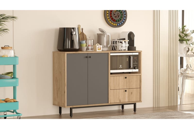 Donae Kommode 120 cm - Eik/Antrasitt - Oppbevaring - Oppbevaringsmøbler - Kommode