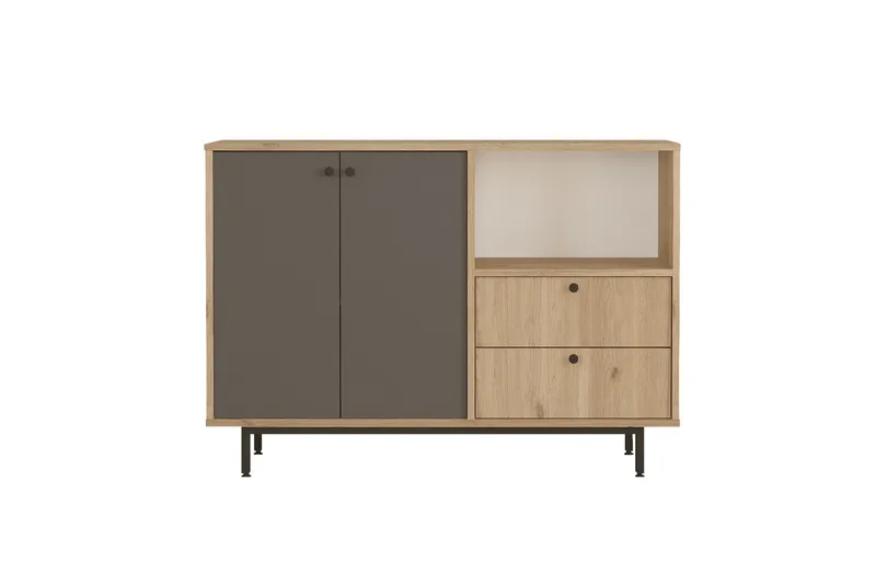 Donae Kommode 120 cm - Eik/Antrasitt - Oppbevaring - Oppbevaringsmøbler - Kommode