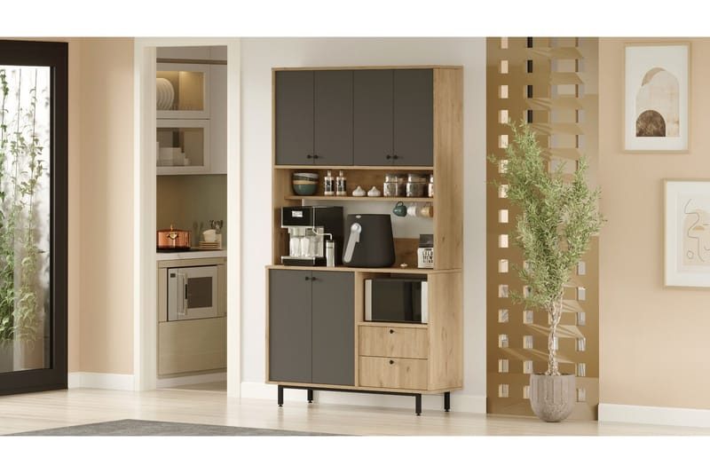 Donae Kommode 120 cm - Eik/Antrasitt - Oppbevaring - Oppbevaringsmøbler - Kommode