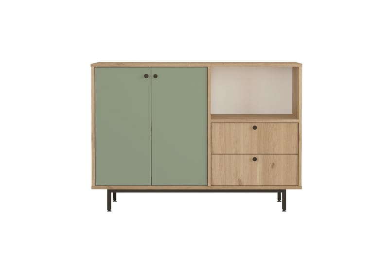Donae Kommode 120 cm - Eik/Grønn - Oppbevaring - Oppbevaringsmøbler - Kommode