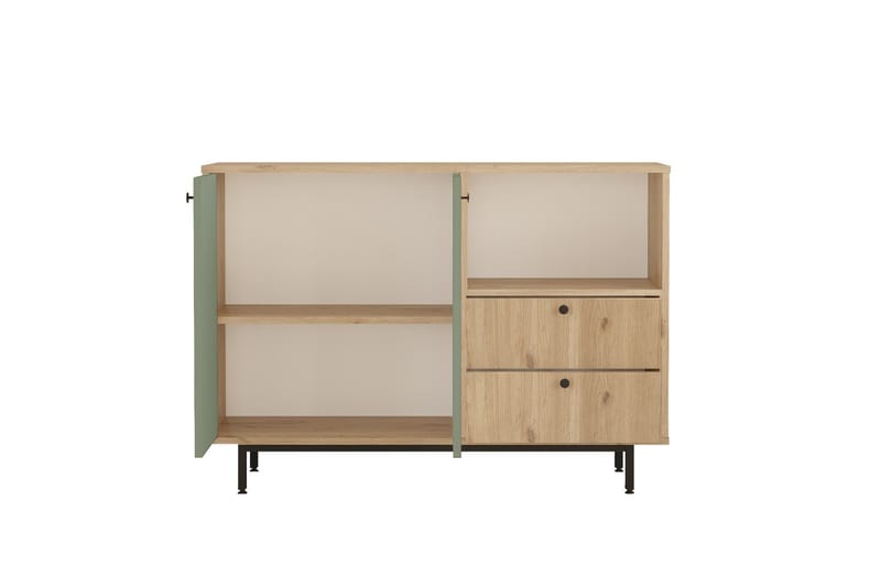 Donae Kommode 120 cm - Eik/Grønn - Oppbevaring - Oppbevaringsmøbler - Kommode