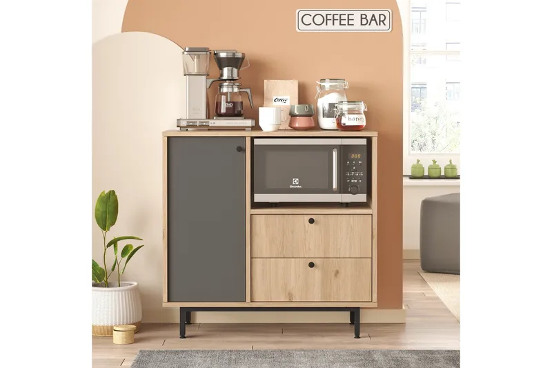 Donae Kommode 88 cm - Eik/Antrasitt - Oppbevaring - Oppbevaringsmøbler - Kommode - Entrekommode