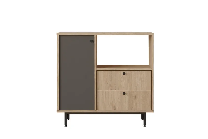 Donae Kommode 88 cm - Eik/Antrasitt - Oppbevaring - Oppbevaringsmøbler - Kommode - Entrekommode