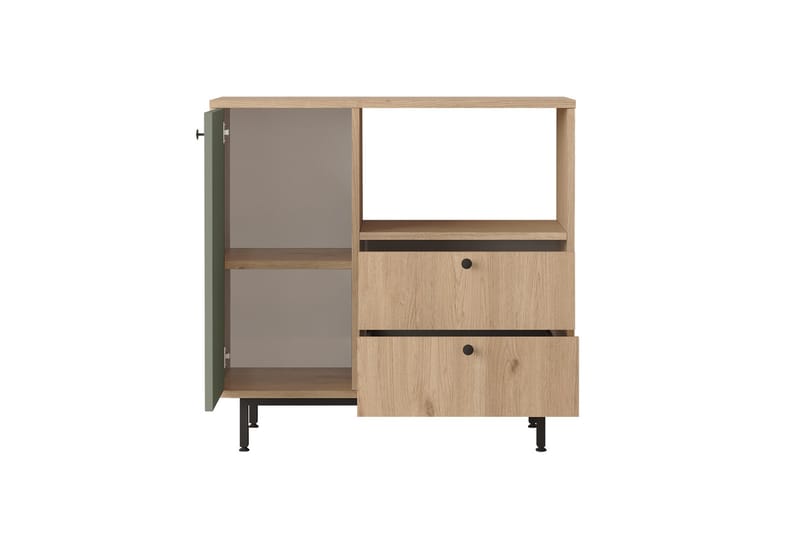 Donae Kommode 88 cm - Eik/Grønn - Oppbevaring - Oppbevaringsmøbler - Kommode - Entrekommode
