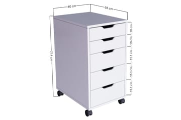 Durusu Kommode 40 cm - Hvit - Oppbevaring - Oppbevaringsmøbler - Kommode - Entrekommode