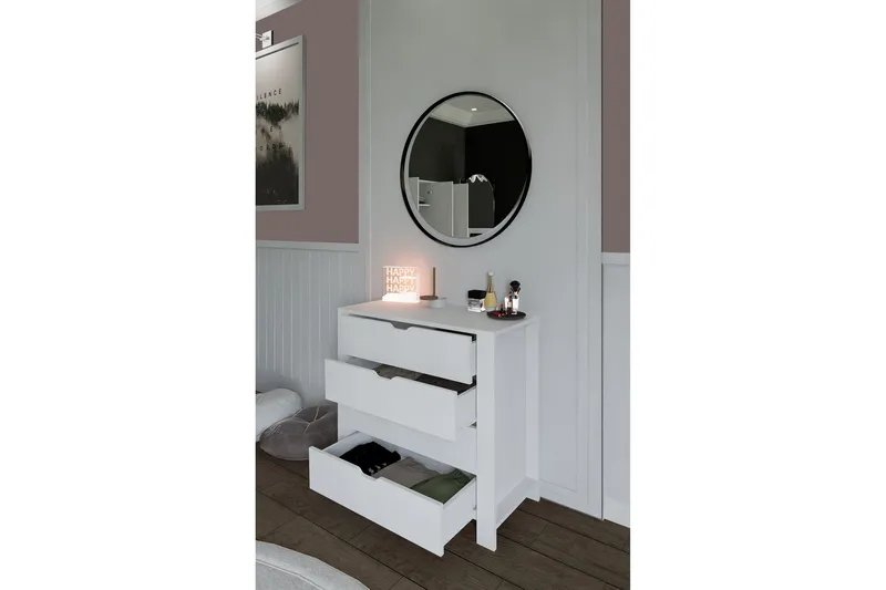 Durusu Kommode 90 cm - Hvit - Oppbevaring - Oppbevaringsmøbler - Kommode - Entrekommode