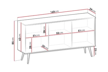 Edson Kommode 160 cm - Svart - Oppbevaring - Oppbevaringsmøbler - Kommode