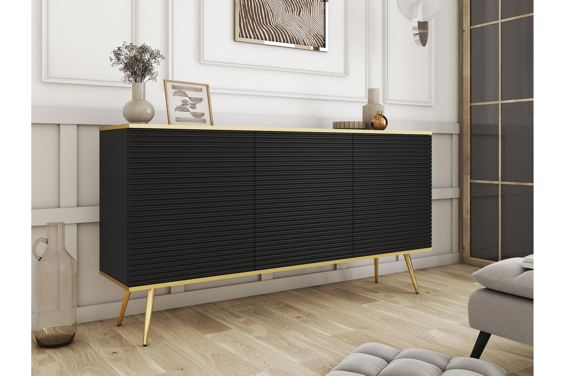 Edson Kommode 160 cm - Svart - Oppbevaring - Oppbevaringsmøbler - Kommode