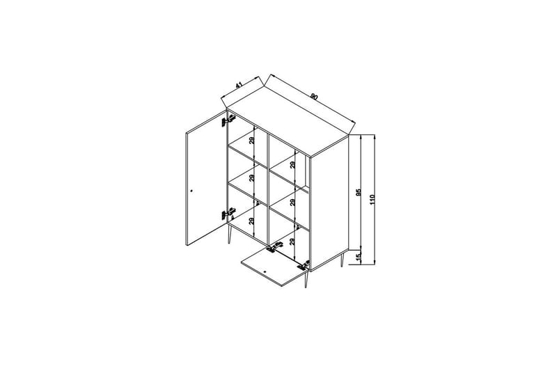 Elili Kommode 40 cm - Eik - Oppbevaring - Oppbevaringsmøbler - Kommode - Entrekommode