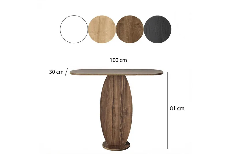 Kommode Ellittica Valnøtt - Valnøtt - Oppbevaring - Oppbevaringsmøbler - Sideboard & skjenker